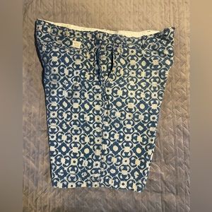 Ralph Lauren denim & supply shorts mens size 42 blue/white pre-owned condition‎